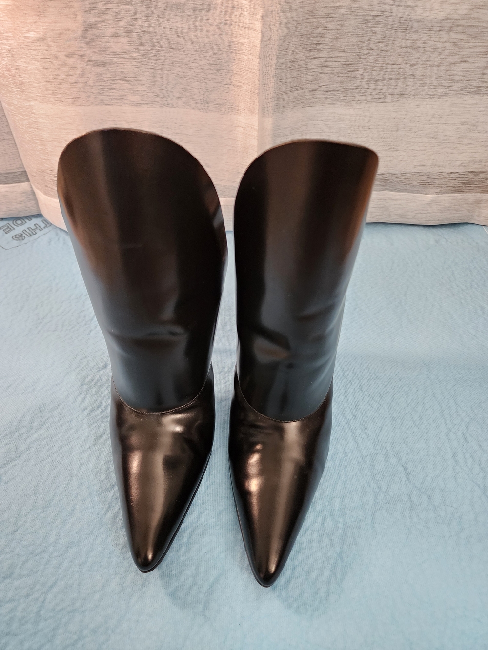 Alexander Wang Black Pointed-Toe High Heel Western Boots - Picture 6 of 7